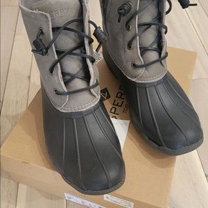 Sperry Women's Saltwater Duck Boots - Black/Grey